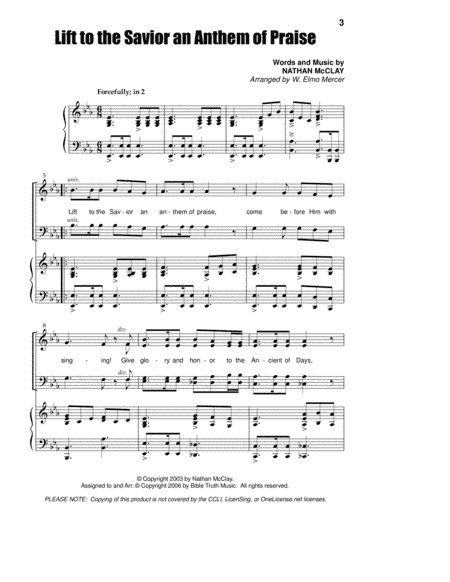 Lift To The Savior An Anthem Of Praise