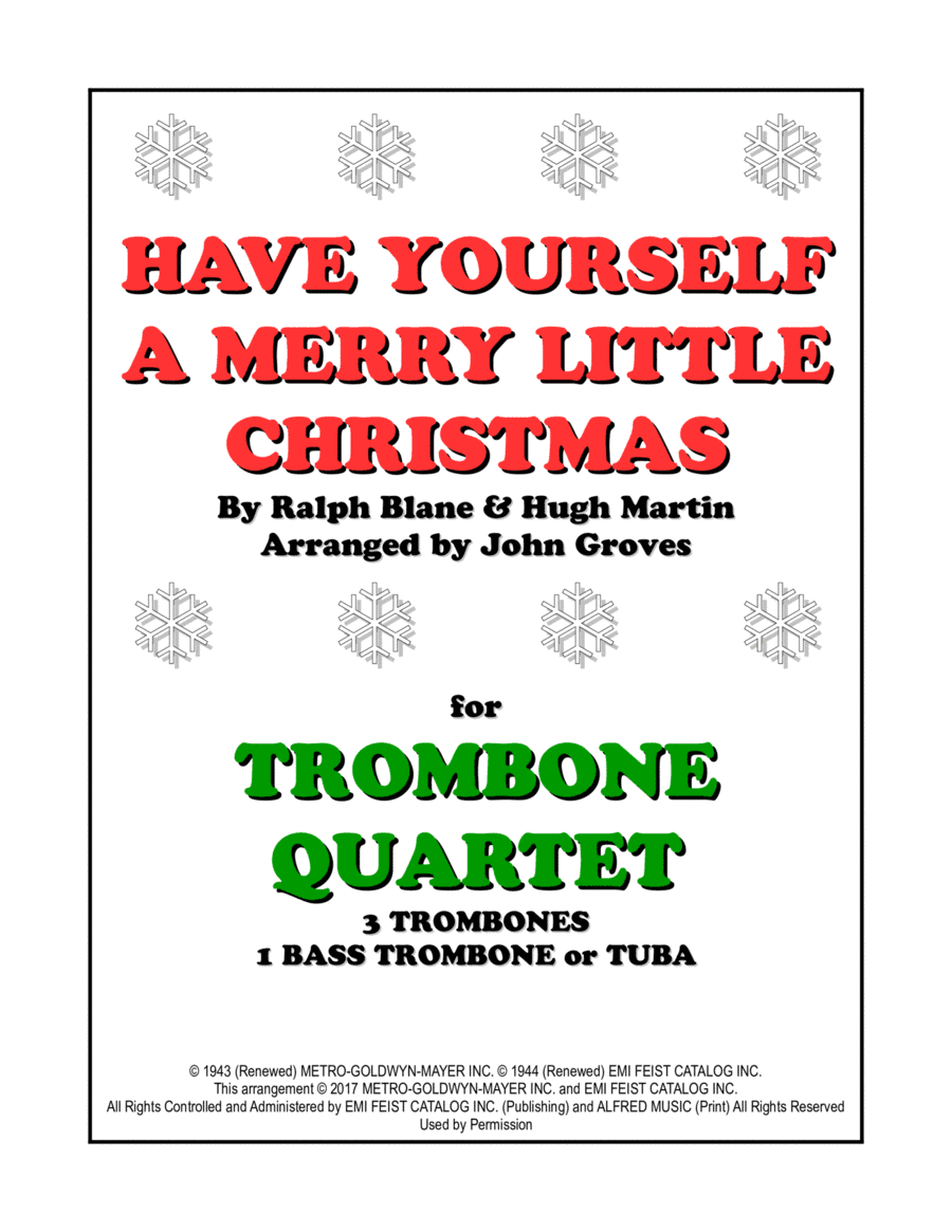 Have Yourself A Merry Little Christmas (arr. John Groves)