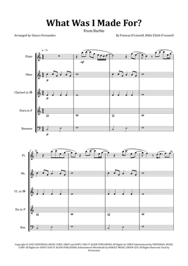 What Was I Made For? (arr. Glauco Fernandes)
