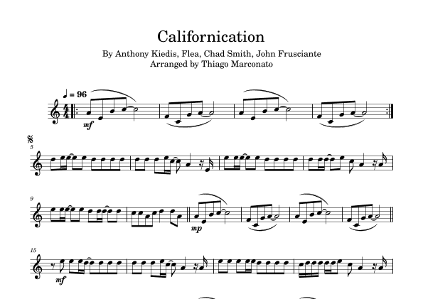 Californication (arr. Thiago Marconato)
