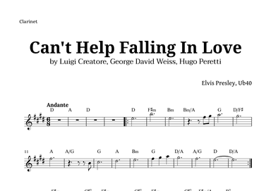 Can't Help Falling In Love (arr. Langanho)
