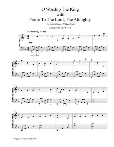 O Worship The King with Praise To The Lord, The Almighty (arr. Eric Bacon)