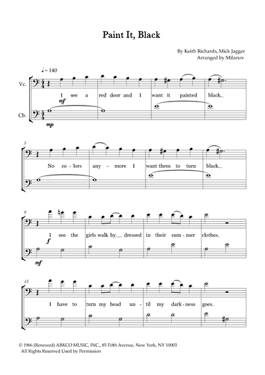 Paint It, Black (arr. Milanov)