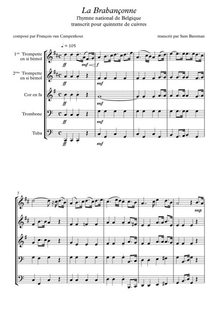 La Brabançonne (arr. Sam Bateman)