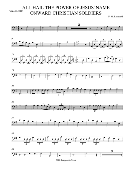 All Hail the Power and Onward Christian Soldiers (arr. theupperstaff.com)
