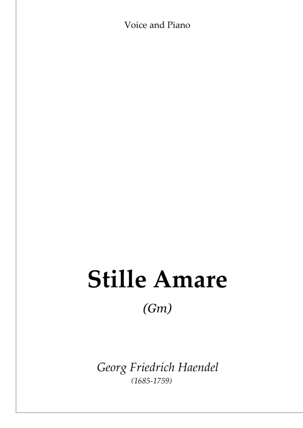 Stille Amare (Gm) (arr. Passoni Music)
