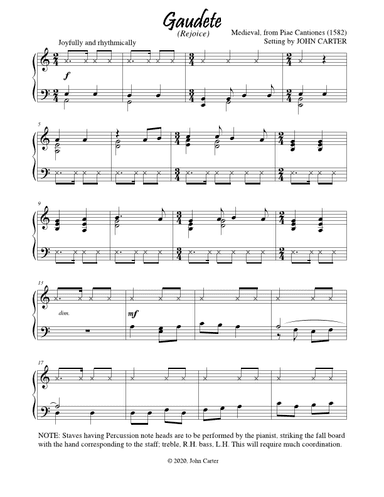 Gaudete (arr. John E. Carter)