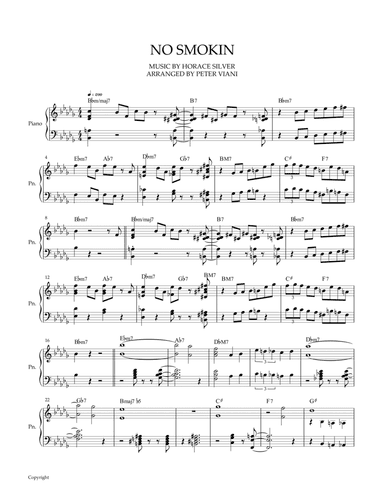 No Smokin (arr. Peter Viani)