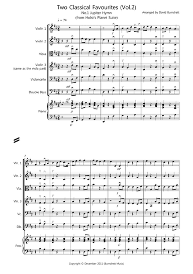 2 Classical Favourites for String Orchestra (volume two) (arr. D.Burndrett)