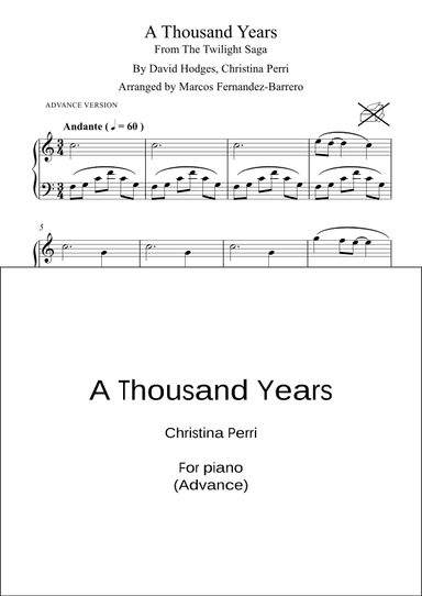 A Thousand Years (arr. Marcos Fernandez-Barrero)