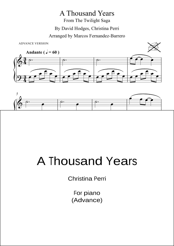 A Thousand Years (arr. Marcos Fernandez-Barrero)