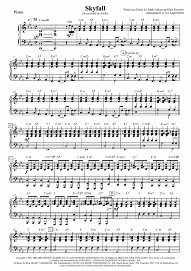 Skyfall (arr. Jan Angermüller)
