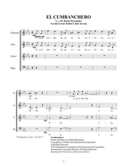El Cumbanchero (arr. Rubén Colón Tarrats)