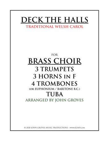 Deck The Halls - Brass Choir (Ensemble) (arr. John Groves)