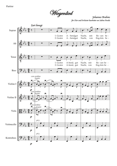 Brahms Wiegenlied/ Lullabye (Guten Abend, gut Nacht) (arr. Sabine Fenske)