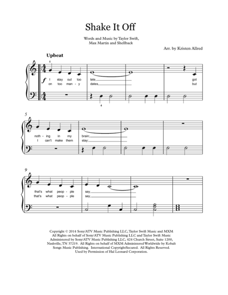 Shake It Off (arr. Kristen Allred)