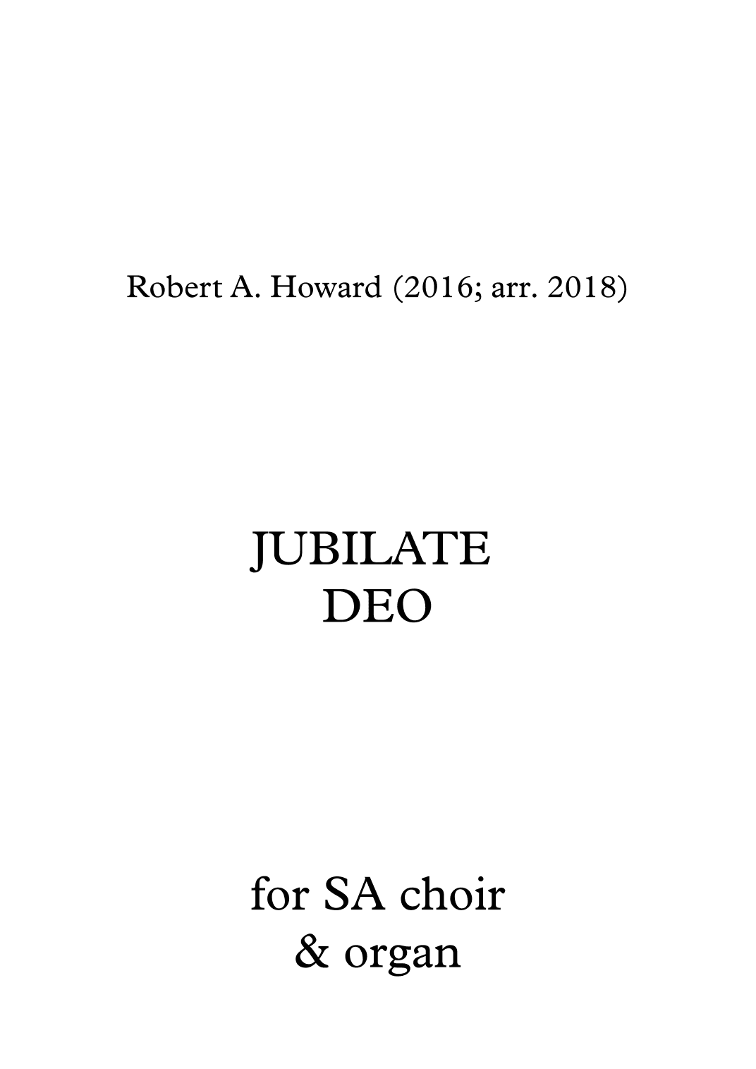 Jubilate Deo (SA version)