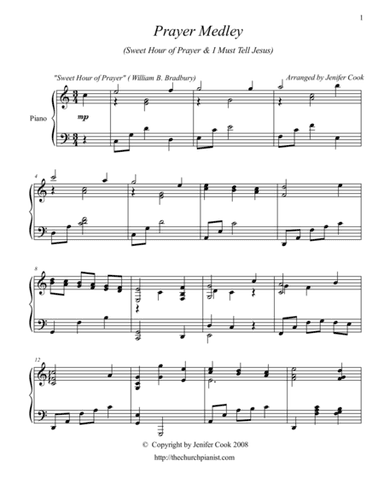 Sweet Hour of Prayer Medley (arr. Jenifer L Cook)