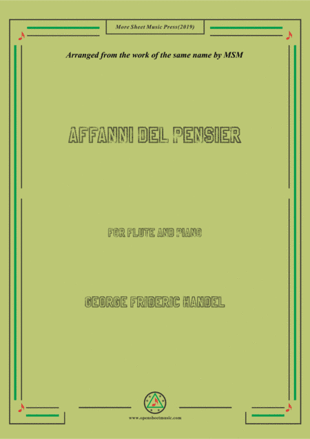 Handel-Affanni del pensier,for Flute and Piano (arr. MSM)