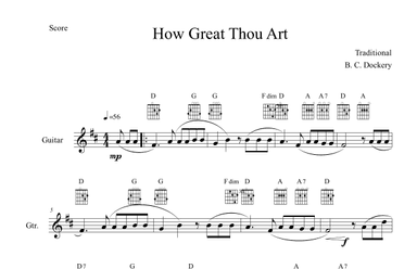 How Great Thou Art (Guitar Solo or Duet) (arr. B. C. Dockery)