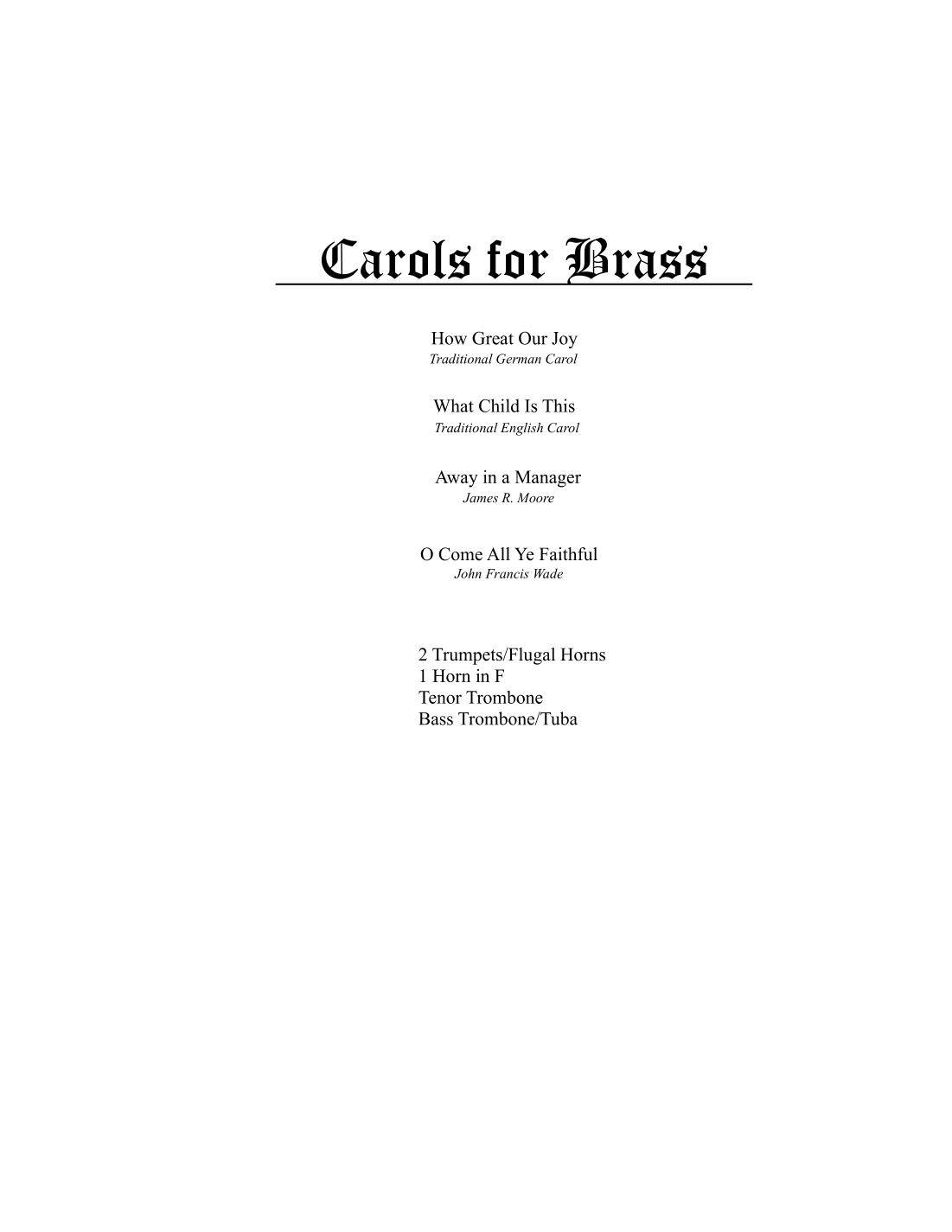 Carols for Brass (arr. Klint A Kallies)