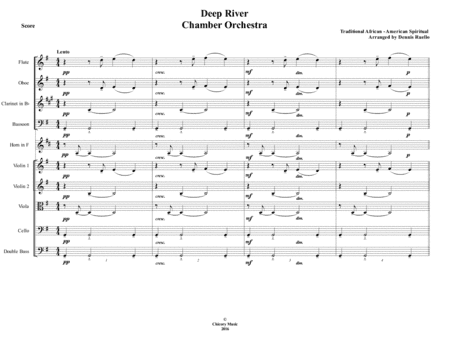 Deep River - Chamber Orchestra - Intermediate (arr. Dennis Ruello)