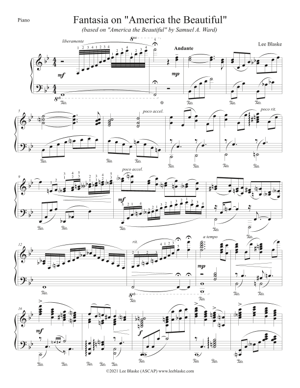 Fantasia on "America the Beautiful" (arr. Lee Blaske)