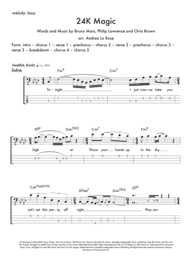 24K Magic (arr. Andrea La Rose)
