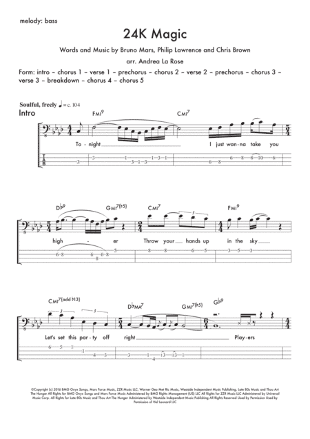 24K Magic (arr. Andrea La Rose)