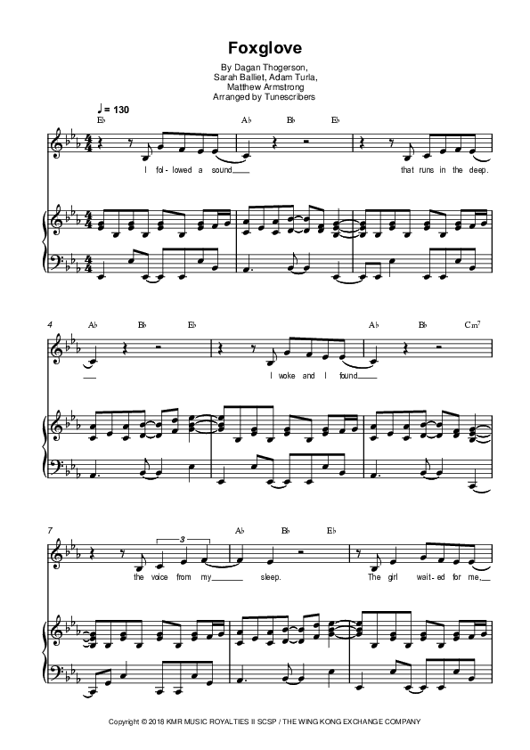 Foxglove (arr. Tunescribers)