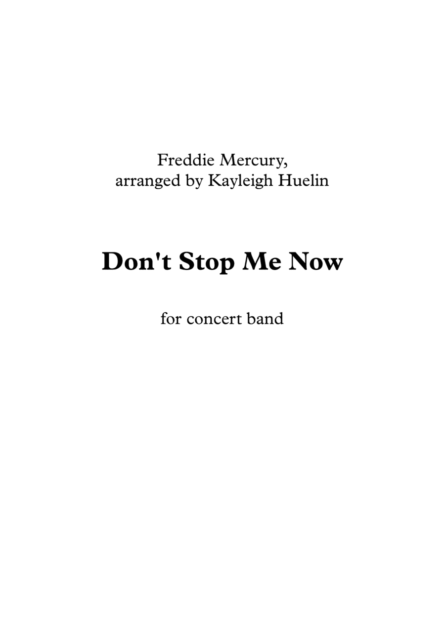 Don't Stop Me Now (arr. Kayleigh Huelin)