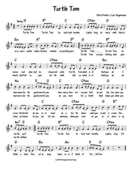 Turtle Tom - Lead Sheet