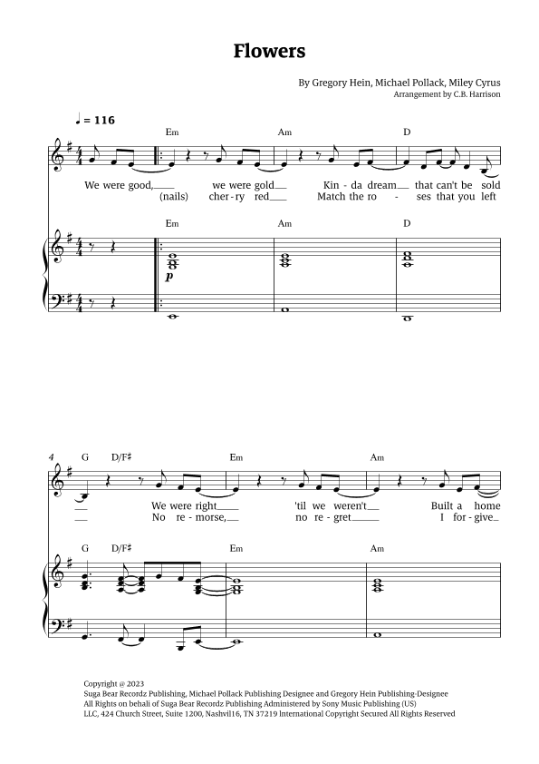 Flowers (arr. C. B. Harrison)