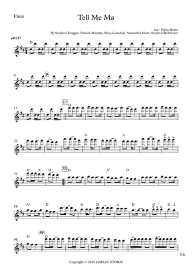 Tell Me Ma (arr. Fabio Britto)
