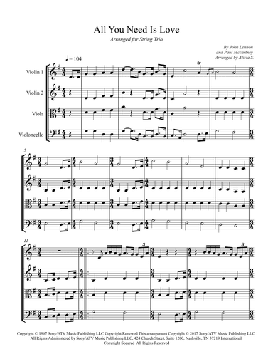 All You Need Is Love (arr. Alicia S.)