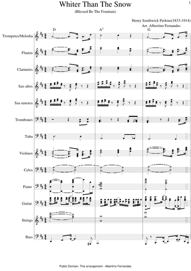 Whiter Than The Snow - Score Only (arr. Albertino Fernandes)