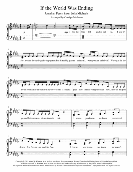 If The World Was Ending (arr. Carolyn Medrano)