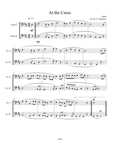 At the Cross (cello duet) (arr. B. C. Dockery)
