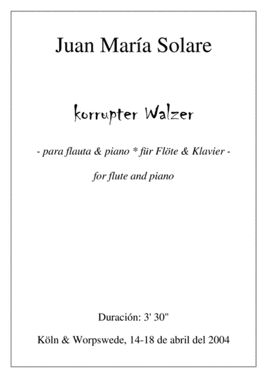 korrupter Walzer [flute + piano]