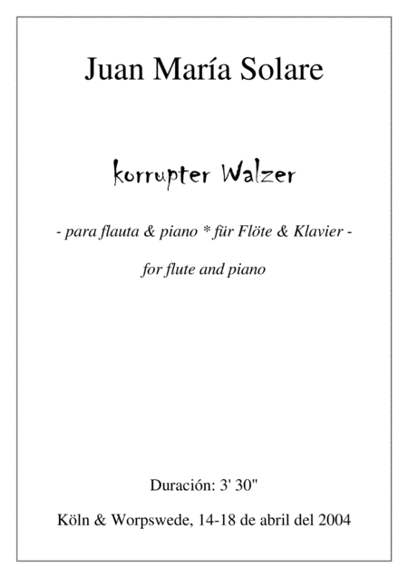 korrupter Walzer [flute + piano]