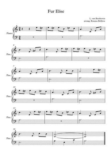 Fur Elise (arr. Roxana Belibou)