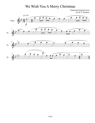 We Wish You A Merry Christmas (Flute Solo) (arr. B. C. Dockery)