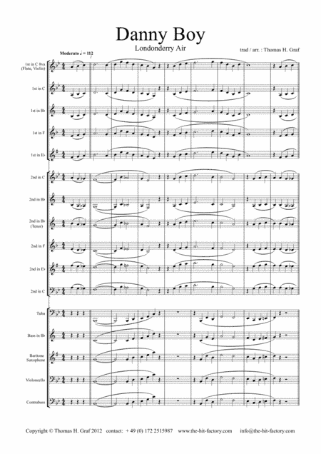 Danny Boy - Londonderry Air - School Band (arr. Thomas H. Graf)