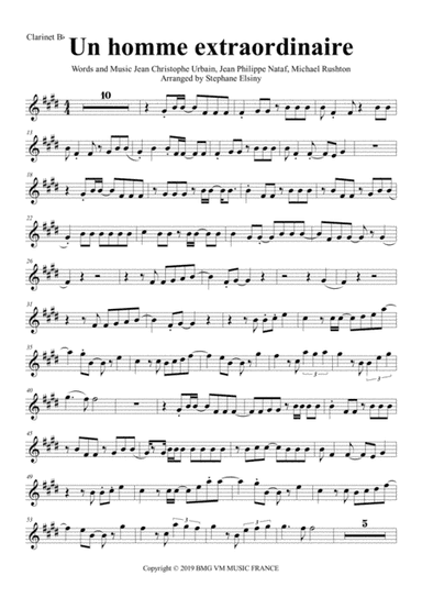 Un Homme Extraordinaire (arr. Stephane ELSINY)