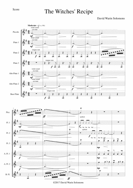 The Witches' Recipe for Flute Choir with special effects