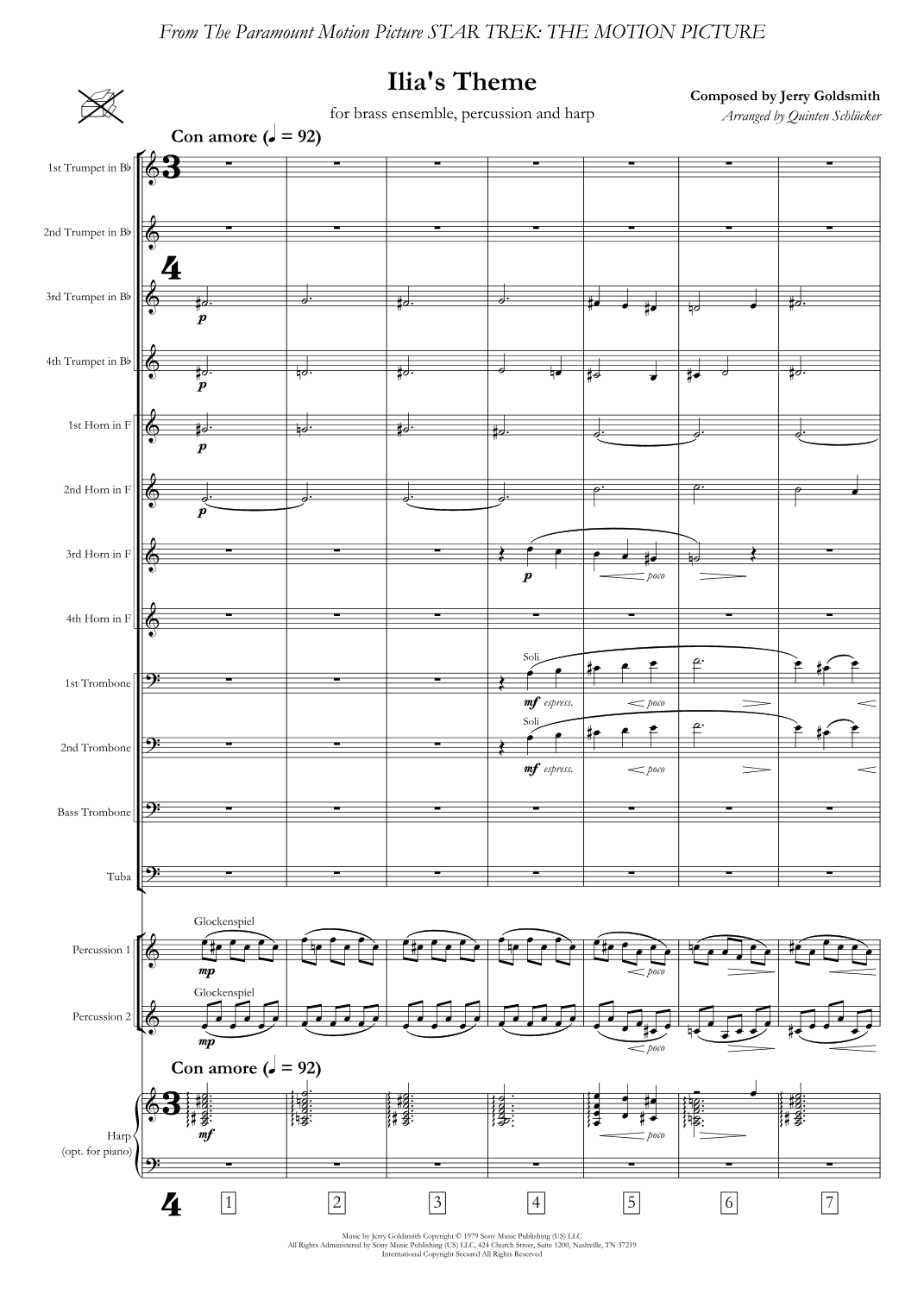 Ilia's Theme (arr. Quinten Schlücker)