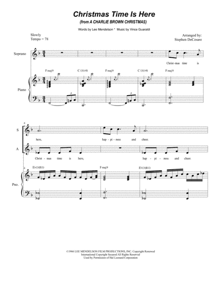 Christmas Time Is Here (arr. Stephen DeCesare)