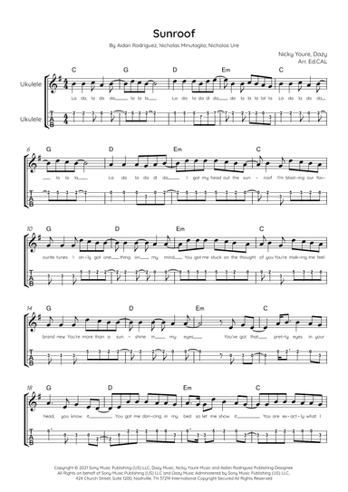 Sunroof (arr. Arr. Ed.CAL)