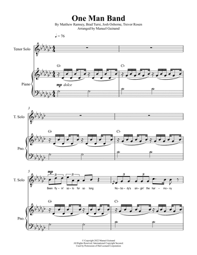 One Man Band (arr. Manuel Guinand)