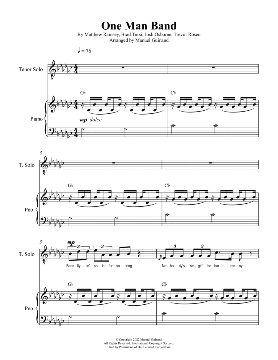 One Man Band (arr. Manuel Guinand)